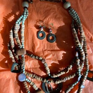 Beautiful necklace with matching earrings ,